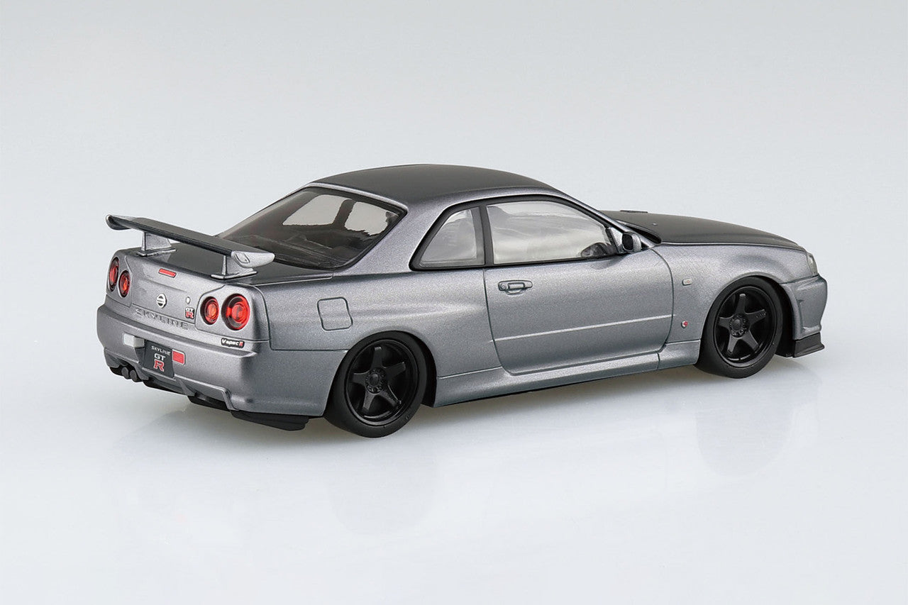 Nissan R34 GT-R Custom Wheel Model Kit - Athlete Silver