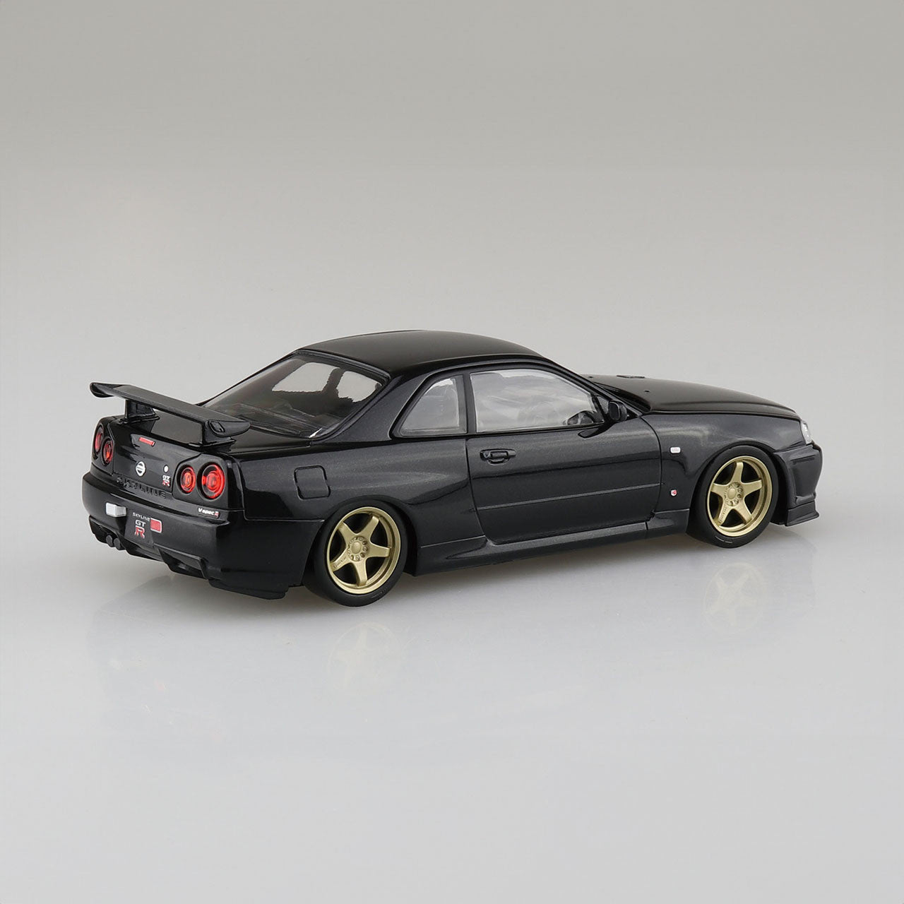 Nissan R34 GT-R Custom Wheel Model Kit - Black Pearl