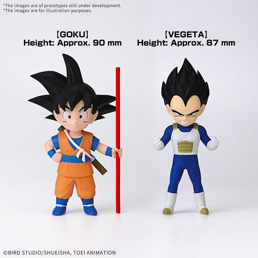Dragon Ball Daima -  Mini Son Goku and Mini Vegeta Model Kit
