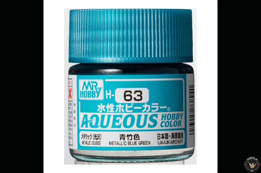 Mr Hobby - Aqueous Hobby Colour -   H63 Metallic Gloss Blue Green