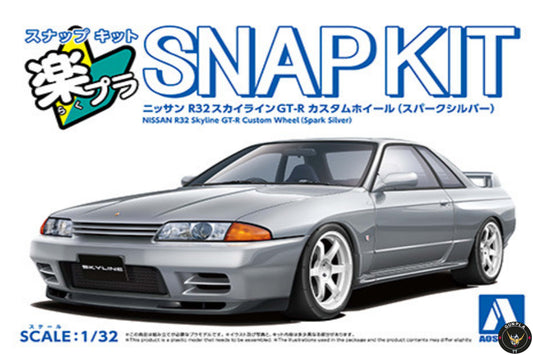 Nissan R32 GT-R Custom Wheel Model Kit - Spark Silver