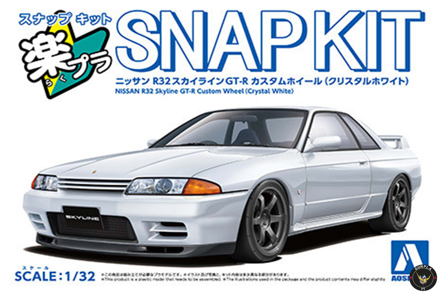 Nissan R32 GT-R Custom Wheel Model Kit - Crystal White