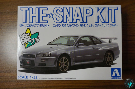 Nissan R34 GT-R Model Kit - Sparkling Silver