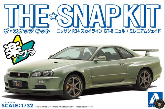 Nissan R34 GT-R Custom Wheel Model Kit - Millenium Jade