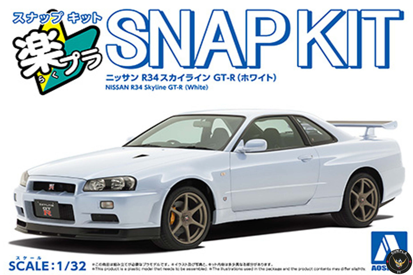 Nissan R34 GT-R Custom Wheel Model Kit - White